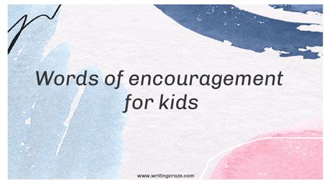 87 Words Of Encouragement For Kids