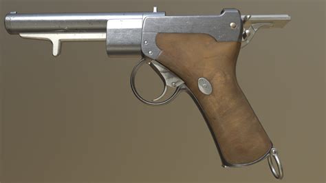 Old Pistol Gun Pbr Low Poly D Model By Serhii Klymko Jgold