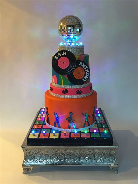 70s Themed Birthday Cake