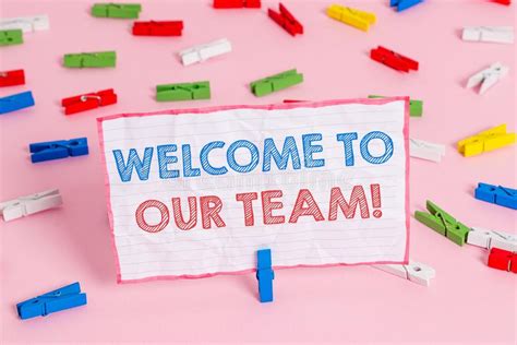 Text Sign Showing Welcome To Our Team. Conceptual Photo Introducing ...