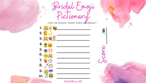 25 Emoji Pictionary Bridal Shower Games Ideas Wedding