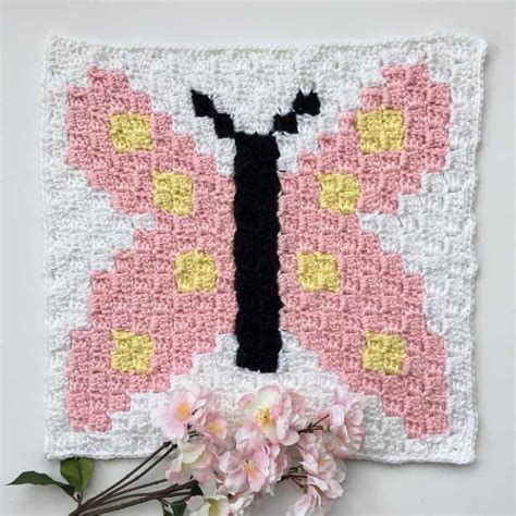 Butterfly C C Square Easter Blanket Graphgan Crochet A Long Part