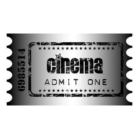 Modèle De Ticket De Cinéma Mockup Avec Code Barres Illustration