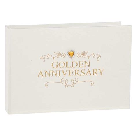 Buy Tslinen 50th Golden Wedding Anniversary Photo Album 50 Pictures Raised Jewel Online At