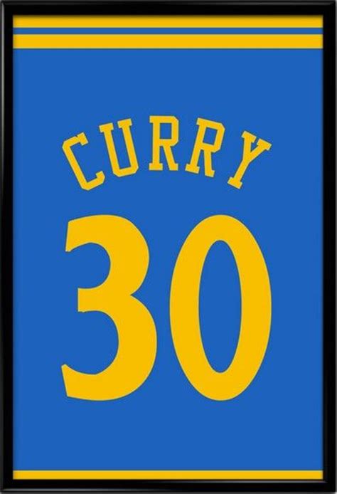 Stephen Curry Number 30 Golden State Warriors Jersey Art Print