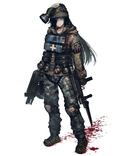 Hetza Hellshock Dairoku Ryouhei Character Request 1girl Bayonet