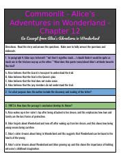 The storyteller by saki has an aunt traveling by train with her two. Commonlit - Alice\u2019s Adventures in Wonderland - Chapter 12.docx - Commonlit Alice\u2019s ...