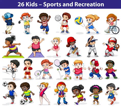 Kids Engaging In Different Activities 296931 Vector Art At