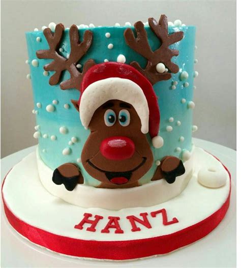 The first cake of christmas starts things off with a kick. Reindeer christmas cake | Christmas cake designs, Christmas cake decorations, Christmas themed cake