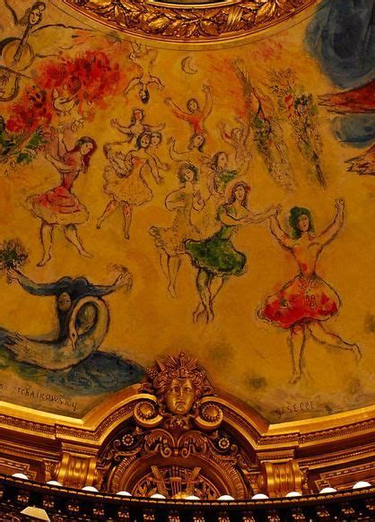 The parisian opera has been shining with its magnificence for more than a decade when movsha past grand opera, andré malraux and marc chagall. The dancers of Chagall's ceiling Paris Opera House | Paris ...