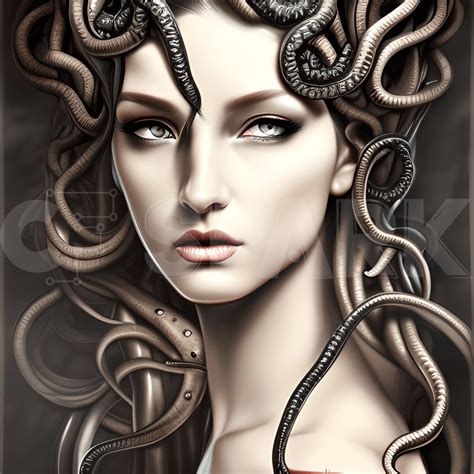 Beautiful Medusa Fantasy Character Portrait · Creative Fabrica