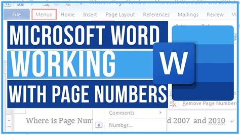 How To Work With Page Numbers In Microsoft Word Think Tutorial