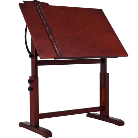 Meeden Wood Drafting Tableartist Drawing Table With Height Adjustable