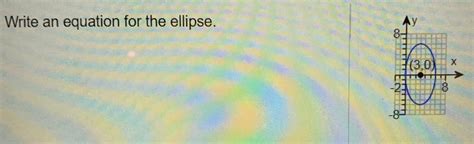 Answered Write An Equation For The Ellipse Bartleby