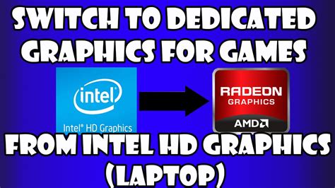 How To Switch From Intel Hd Graphics To Switchable Amd Graphicslaptop