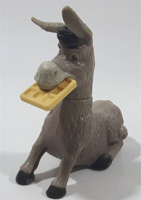 2010 Mcdonalds Shrek Forever After Donkey Character With Waffle In His