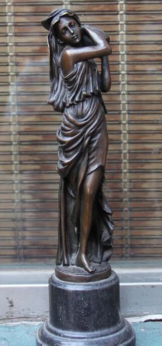 14 Chinese Western Bronze Marble Nude Sexy Belle Girl Lady Woman Vase