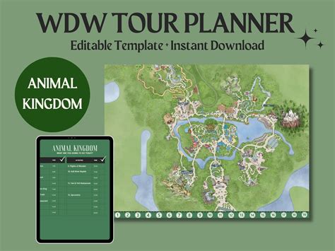 Wdw Planner Wdw Touring Plan Wdw Itinerary Template Vacation Planner
