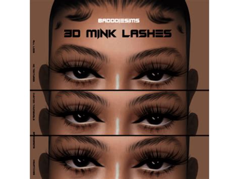 The Sims 4 3d Mink Lashes L1 By Badddiesims The Sims Book