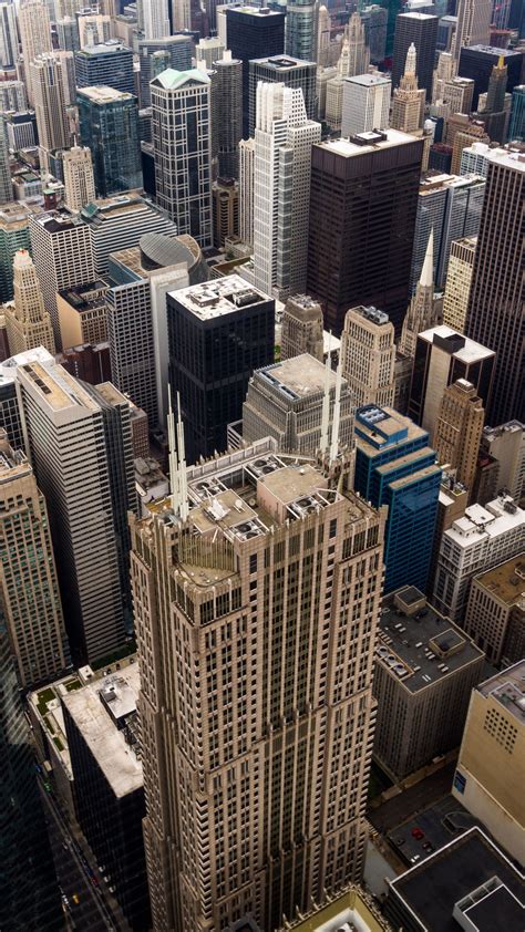 Download Wallpaper 2160x3840 City Buildings Metropolis Aerial View