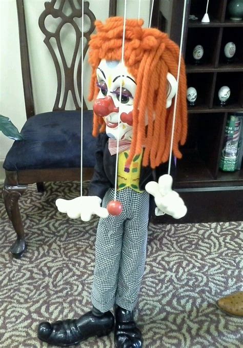 Vintage Clown Marionette Puppet Pelham Puppets 43 Ebay In 2020