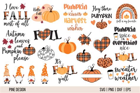 Fall SVG Bundle Autumn SVG By Pine Design TheHungryJPEG