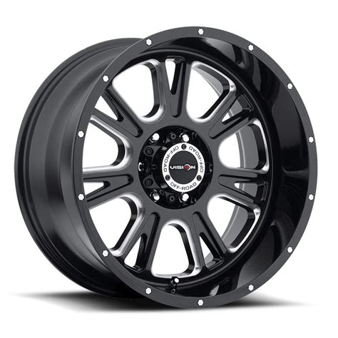 Vision Off Road Fury 17x85 6x1397 0et Gloss Black Milled Spoke Wheel