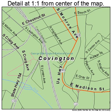 Covington Virginia Street Map 5119728