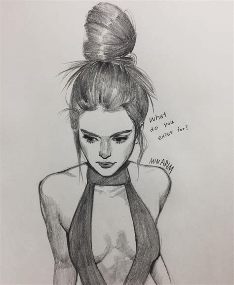 See This Instagram Photo By Minarim • 7 460 Likes Girl Drawing Sketches Sketches Art Sketches
