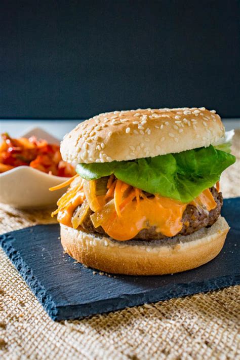 Korean Bulgogi Burger With Gochujang Mayo Wok And Skillet