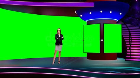 Entertainment 040 Tv Studio Set Virtual Green Screen