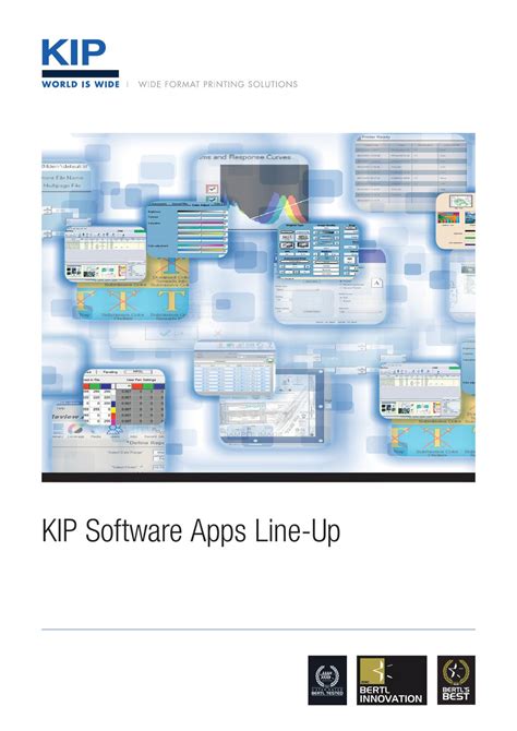 Kip 7170 print production 2,160 sq.ft./hour. Brochure_KIP_Software_Line_Up by Konica Minolta Business ...