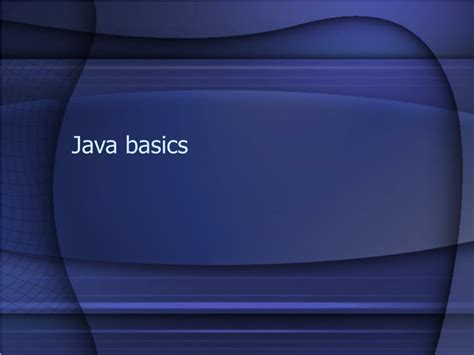 Ppt Java Basics Powerpoint Presentation Free Download Id9385958