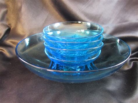 Vintage Hazel Atlas Colony Salad Bowl With Four Individual Etsy