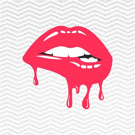 Red Dripping Lips SVG PNG PDF Cut File For Cricut Sexy Make | Etsy