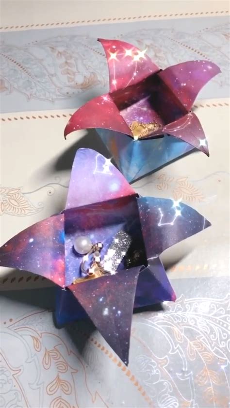 Easy Origami Four Corner Jewelry Box Tutorial DIY Paper Crafts Paper