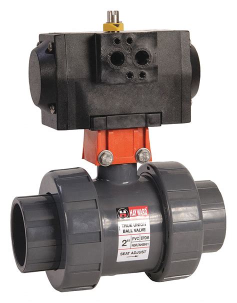 Hayward 2 In Double Acting Pneumatic Actuated Ball Valve 3 Piece