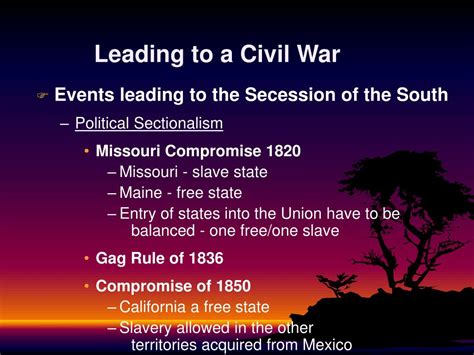 Ppt Leading To A Civil War Powerpoint Presentation Free Download
