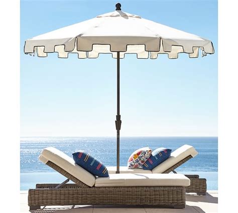 Features a powder coated black finish. Capri Market Umbrella | Pottery Barn