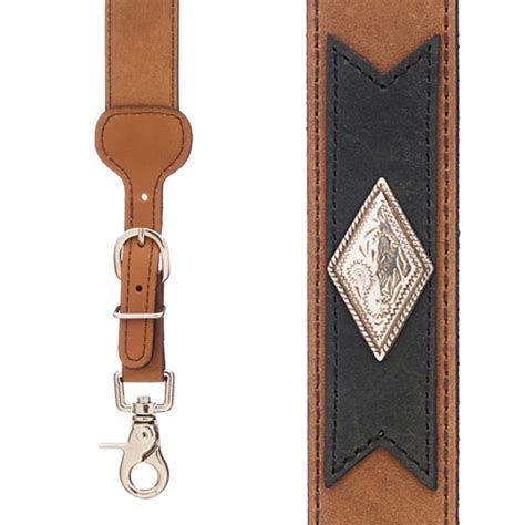 Western Wear And Leather Cowboy Suspenders Suspender Store
