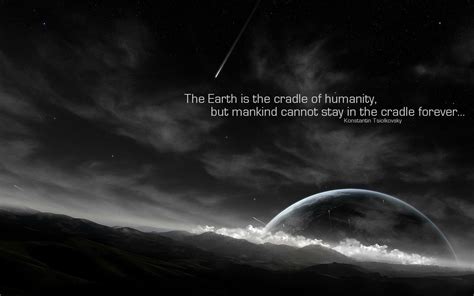 Space Our Future Good Human Being Quotes Black Hd Wallpaper