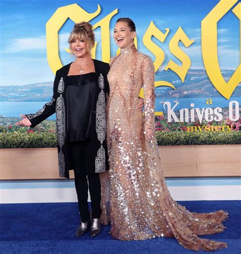 Goldie Hawn And Kate Hudson Share Glowing Glass Onion Red Carpet