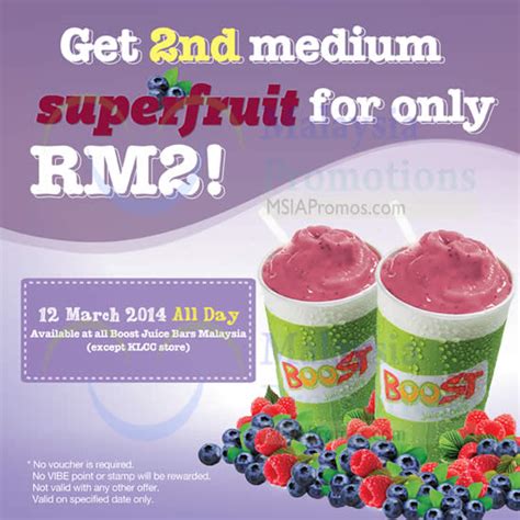 Find a boost juice store. Boost Juice Bars RM2 2nd Superfruit Smoothie One Day Promo ...