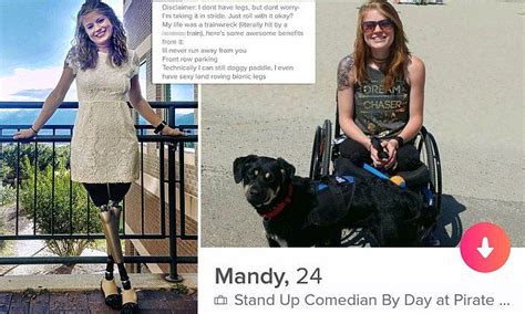 Ill Never Run Away Amputee Makes Fun Of Her Disability On Tinder
