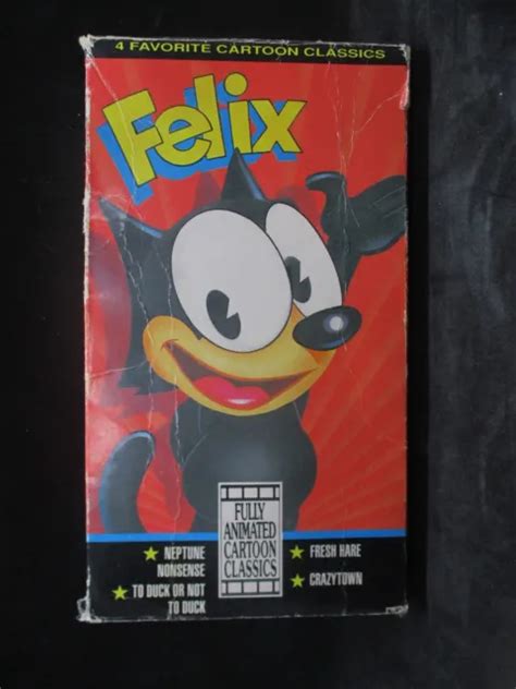 Vintage Felix The Cat Cartoon Classics Vhs Cassette Tape £382
