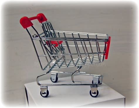 Temporary Waffle Cutest Mini Shopping Cart For Decor Or Play