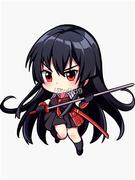 Akame Chibi Sticker For Sale By Nerd189 Redbubble