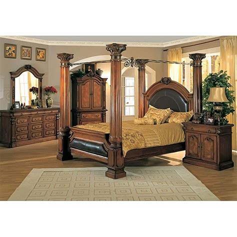 Our modern queen size bed, modern nightstand, dresser, and bedroom mirror are easy to assemble. Classic Canopy Poster King-size 4 Piece Bedroom Set - Free ...