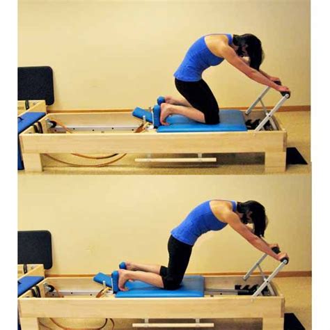 Photo Reference For Beginner Pilates Reformer Workout Knee Stretch