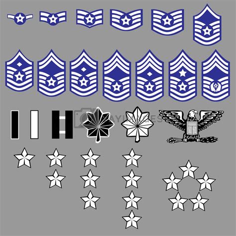 Royalty Free Vector Us Air Force Rank Insignia By Lhfgraphics